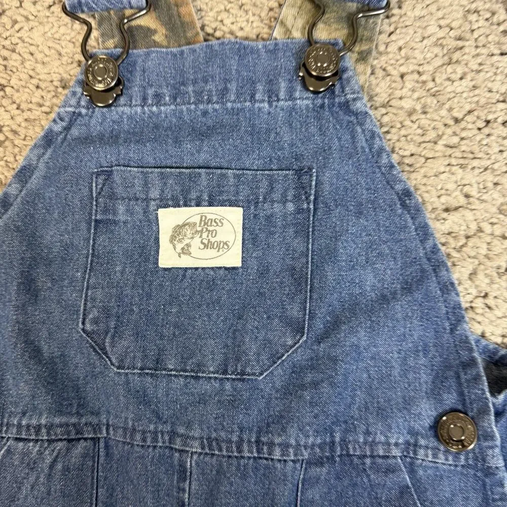 Bass Pro Shops Overall Boys 12-18 Months Blue Denim One-Piece Adjustable Strap